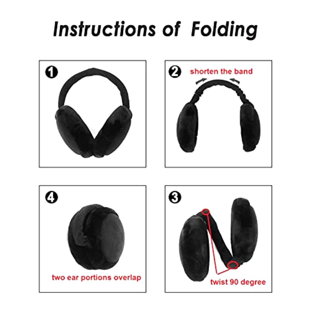 Premium Foldable Adjustable Earmuffs Thermal Ear … - image 7